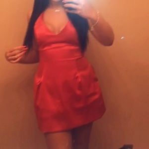 red “Selena” dress